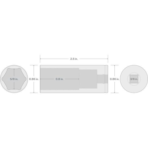 TEKTON 3/8 Inch Drive x 5/8 Inch Deep 6-Point Socket