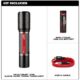 REDLITHIUM USB Flashlight Kit 2000 Lumen Slide Focus + TPT Premium cart