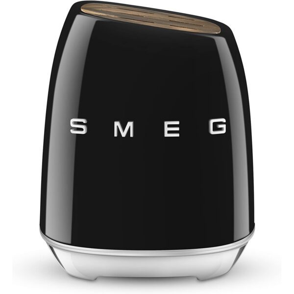 Smeg Black Stainless Steel Knife Block Set