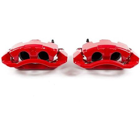 Power Stop S5054 Front Pair of High-Temp Red Powder Coated Calipers