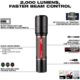 REDLITHIUM USB Flashlight Kit 2000 Lumen Slide Focus + TPT Premium cart