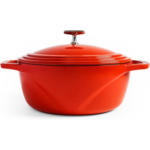Lodge USA Enamel Dutch Oven, 7.5 qt., Red