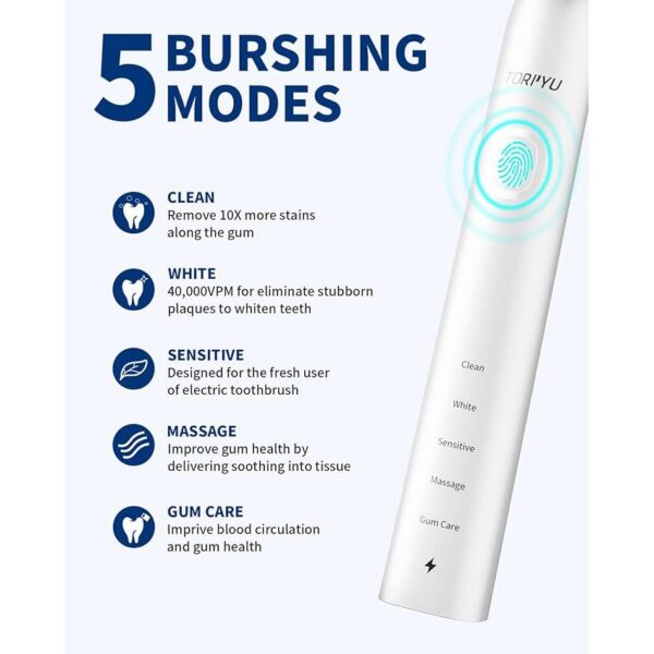All-in-One Water Flosser & Ultrasonic Toothbrush Combo, White