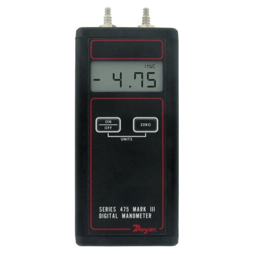 Dwyer 475-3-FM, Handheld Digital Manometer, 0-200" w.c.