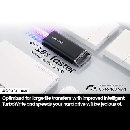 SAMSUNG T5 EVO Portable SSD 2TB, USB 3.2 Gen 1 External Solid State Drive