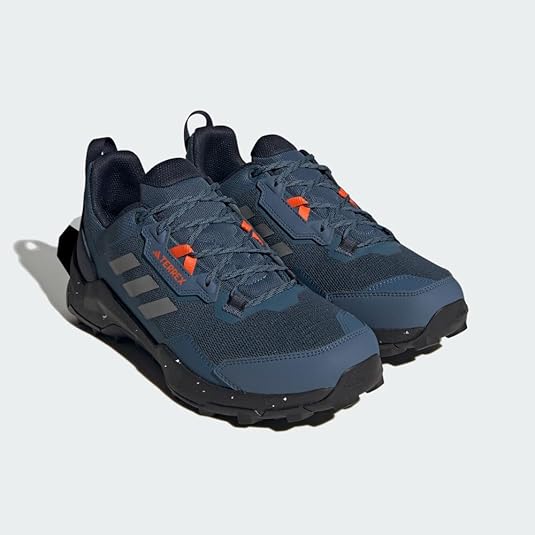 adidas Men's Terrex AX4 Hiking Shoe, Wonder Steel/Grey/Impact Orange
