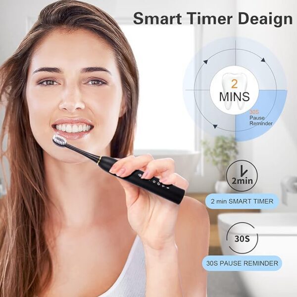 Skauerer 2 Pack Sonic Electric Toothbrush for Adults and Kids