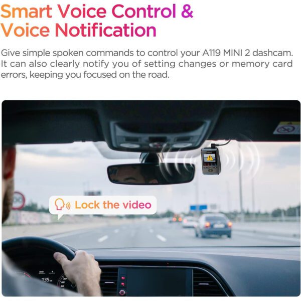 VIOFO Dash Cam A119 Mini 2, STARVIS 2 Sensor, 2K 60fps/HDR 30fps