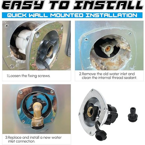 RV City Water Inlet with Pressure Reducing Valve