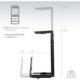 VIVO Adjustable Under Desk Gaming PC Mount