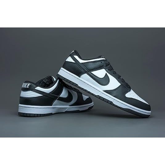 Nike Dunk Low Mens Sneakers, White/Black/White