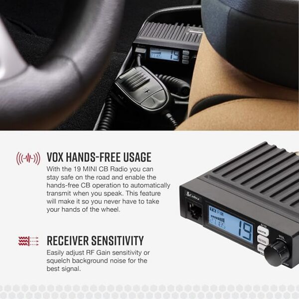 Cobra 19 MINI AM/FM Recreational CB Radio - Dual-Mode AM/FM