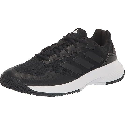 adidas Men's Gamecourt 2.0 Tennis Shoe, Black/Black/Grey