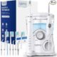 All-in-One Water Flosser & Ultrasonic Toothbrush Combo, White