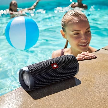 71a9et6hgUL._AC_SY450_.jpg JBL FLIP 5, Waterproof Portable Bluetooth Speaker, Black, Small