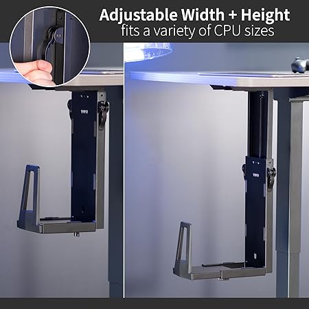 VIVO Adjustable Under Desk Gaming PC Mount