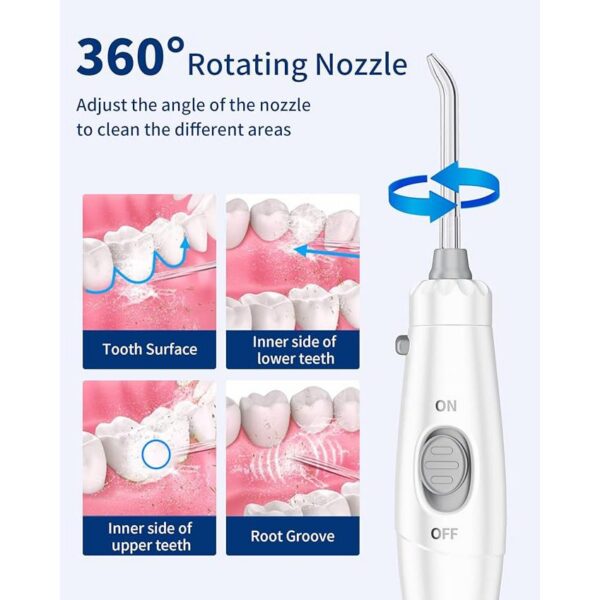 All-in-One Water Flosser & Ultrasonic Toothbrush Combo, White