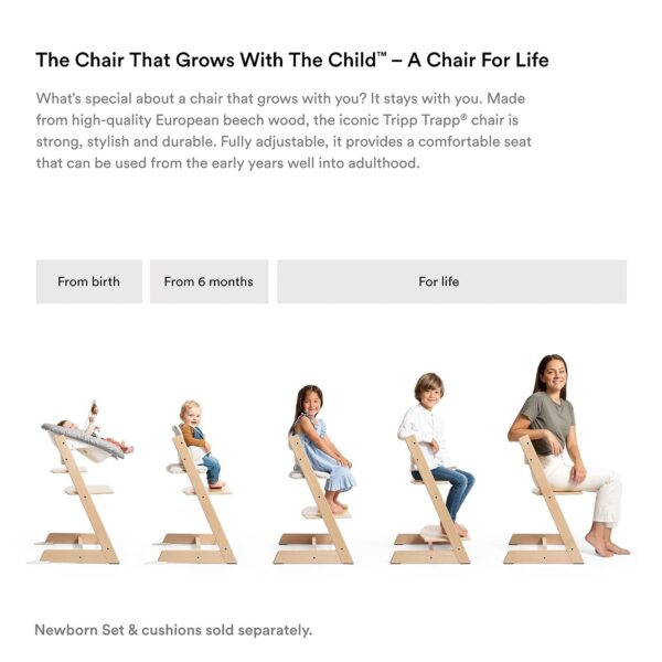 Tripp Trapp High Chair from Stokke, Storm Grey - Adjustable