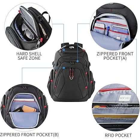 KROSER Travel Laptop Backpack 17.3 Inch XL Computer Backpack