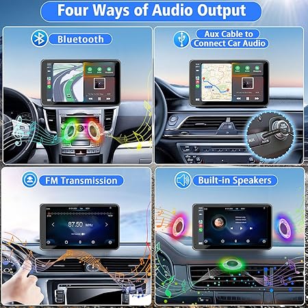 Portable Newest Wireless Apple CarPlay and Android Auto Screen
