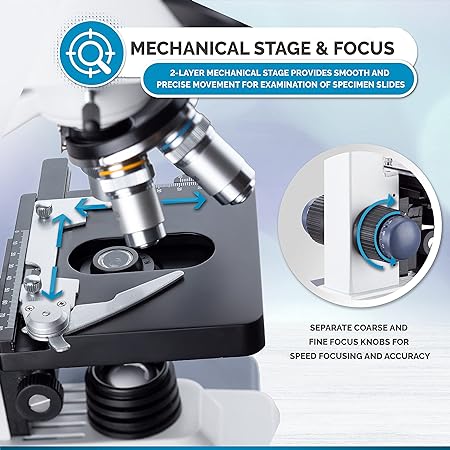 AmScope - 40X-2500X LED Digital Binocular Compound Microscope