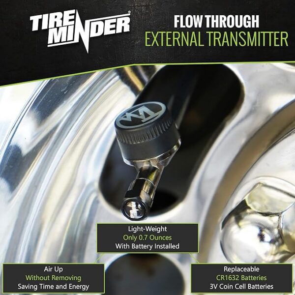 TireMinder i10 RV TPMS with 6 Flow Through Transmitters, Black