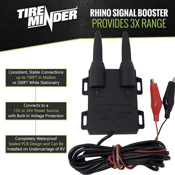 TireMinder i10 RV TPMS with 6 Flow Through Transmitters, Black