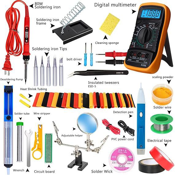 Soldering Iron Kit,80W LCD Digital Soldering Gun
