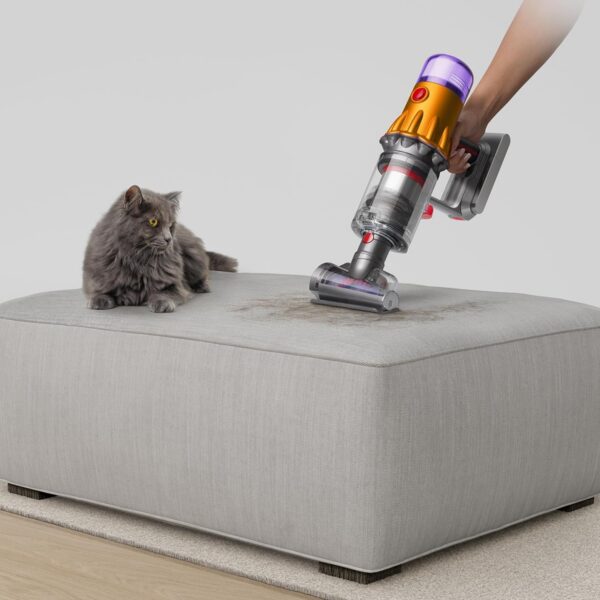 Dyson V12 Detect Slim Cordless Vacuum Cleaner, Yellow/Iron