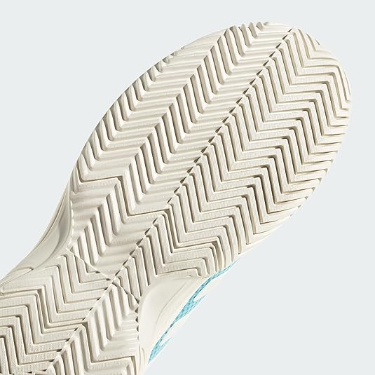 adidas Women's Gamecourt 2.0 Tennis Shoe, Light Aqua Off White