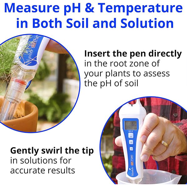 Bluelab PENSOILPH Soil pH Pen, Digital Meter and Water Test Kit