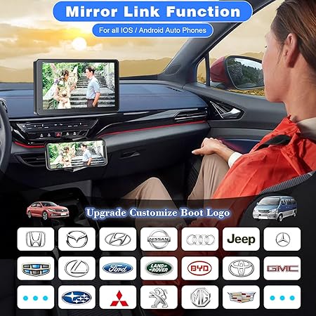 Portable Newest Wireless Apple CarPlay and Android Auto Screen