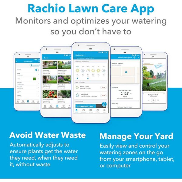 Rachio 8ZULWC-L R3e Generation: Smart, 8 Zone Sprinkler Controller