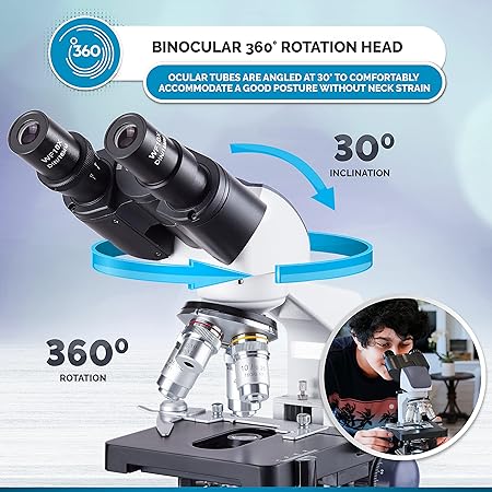 AmScope - 40X-2500X LED Digital Binocular Compound Microscope